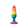 Colours - Pride Edition - Pleasure Plug - Small -Rainbow fenékdugó tapadókoronggal