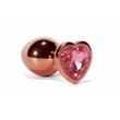 X-MEN Secret Shine Metal Butt Plug Rose Gold Heart L fenékdugó