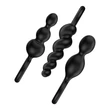 Satisfyer Booty Call (Set of 3) Black fenékdugó szett