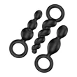Satisfyer Booty Call (Set of 3) Black fenékdugó szett