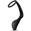 ANAL ADVENTURES COCK RING PLUG BLACK melegedő péniszgyűrű