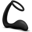 ANAL ADVENTURES COCK RING PLUG BLACK melegedő péniszgyűrű