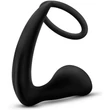 ANAL ADVENTURES COCK RING PLUG BLACK melegedő péniszgyűrű