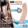 DR. SKIN 8INCH SELF LUBRICATING dildó önsíkosítóval és tapadókoronggal