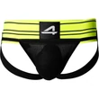 C4M - Rugby Jockstrap-NeonLime- férfi tanga pántokkal L