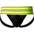 C4M - Rugby Jockstrap-NeonLime- férfi tanga pántokkal L