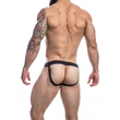 C4M-Mixed Jockstrap-Rainbow-Férfi tanga pántokkal M