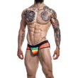 C4M-Mixed Jockstrap-Rainbow-Férfi tanga pántokkal XL