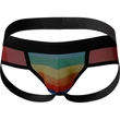 C4M-Mixed Jockstrap-Rainbow-Férfi tanga pántokkal XL