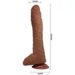 Beautiful Alex 11" dildó Brown dildó herékkel