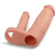 Add 2" Double Penis Sleeve kétágú erezett felületű péniszköpeny