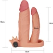 Add 1" Vibrating Double Penis Sleeve vibrátoros erezett felületű péniszköpeny