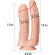 12'' Realistic Mega kétágú dildó