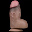 7" Dual-Layered Silicone Nature Cock Brown dildó herékkel