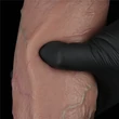 9.5'' Dual Layered Silicone Cock XXL dildó herékkel és tapadókoronggal