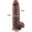 12'' Dual Layered Silicone Cock XXL dildó herékkel és tapadókoronggal