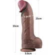 13'' Dual Layered Silicone Cock XXL dildó herékkel és tapadókoronggal