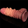 9.5'' Dual layered Platinum Silicone Cock with Rope dildó herékkel