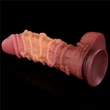10.5'' Dual layered Platinum Silicone Cock with Rope dildó herékkel