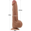 11.5'' King Sized Sliding Skin Dual Layer Dong Brown dildó