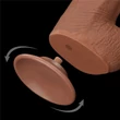 13.5'' King Sized Sliding Skin Dual Layer Dong Brown dildó herékkel