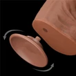 14'' King Sized Sliding Skin Dual Layer Dong Brown dildó herékkel