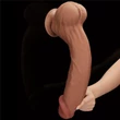 14'' King Sized Sliding Skin Dual Layer Dong Brown dildó herékkel