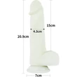 8.0'' Lumino Play Silicone dildó herékkel