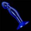 Flawless Clear Prostate Plug 6.5'' Blue tapadókorongos prosztata maszírozó