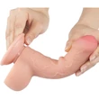 7'' Sliding Skin Dual Layer Dong Flesh dildó herékkel