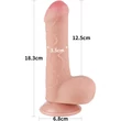 7'' Sliding Skin Dual Layer Dong Flesh dildó herékkel