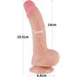 7.5'' Sliding Skin Dual Layer Dong Flesh I dildó herékkel