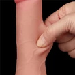 7.5'' Sliding Skin Dual Layer Dong Flesh II dildó herékkel