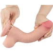 8'' Sliding Skin Dual Layer Dong Flesh I dildó herékkel és csúsztatható bőrrel
