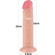 8'' Sliding Skin Dual Layer Dong Flesh II dildó csúsztatható bőrrel