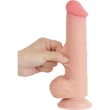 8'' Sliding Skin Dual Layer Dong Flesh III dildó herékkel és csúsztatható bőrrel