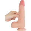 8.5'' Sliding Skin Dual Layer Dong Flesh II dildó herékkel és csúsztatható bőrrel