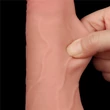 8.5'' Sliding Skin Dual Layer Dong Flesh II dildó herékkel és csúsztatható bőrrel