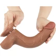 8.5'' Sliding Skin Dual Layer Dong Brown I dildó herékkel és csúsztatható bőrrel
