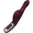 TITANZ 8.5" SILICONE RECHARGEABLE VIBRATOR IN RUBINE RED g-pont és csiklóizgató vibrátor