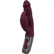 TITANZ 7" SILICONE RECHARGEABLE VIBRATOR IN RUBINE RED bordázott felületű g-pont és csiklóizgató vibrátor