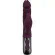 TITANZ 7" SILICONE RECHARGEABLE VIBRATOR IN RUBINE RED bordázott felületű g-pont és csiklóizgató vibrátor