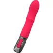 TITANZ 7" SILICONE RECHARGEABLE VIBRATOR IN PINK nyelv mozgást utánzó toló funkciós vibrátor