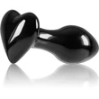 Crystal - Heart - Black fenékdugó talppal