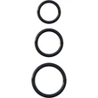 Silicone 3-Ring Stamina Set Black péniszgyűrű szett