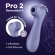 Pro 2 Generation 3 with Liquid Air lilac léghullámos csiklóizgató