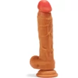 X-MEN 8.4 inch Dual Layered dildó Brown dildó herékkel