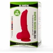 X-Men 7.9" Super Sized dildó Black II  herékkel és tapadókoronggal