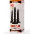 X-Men 7.87" Butt Plug Black S fenékdugó tapadókoronggal