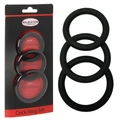Malesation Cock Ring Set (átmérők : 4 cm, 4,5 cm, 5 cm) péniszgyűrű szett